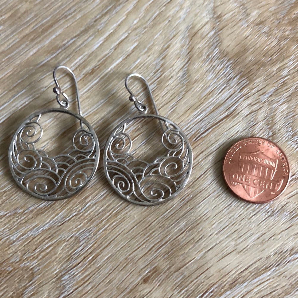 Hanging Asian Design Hoops - Picture 2 of 2